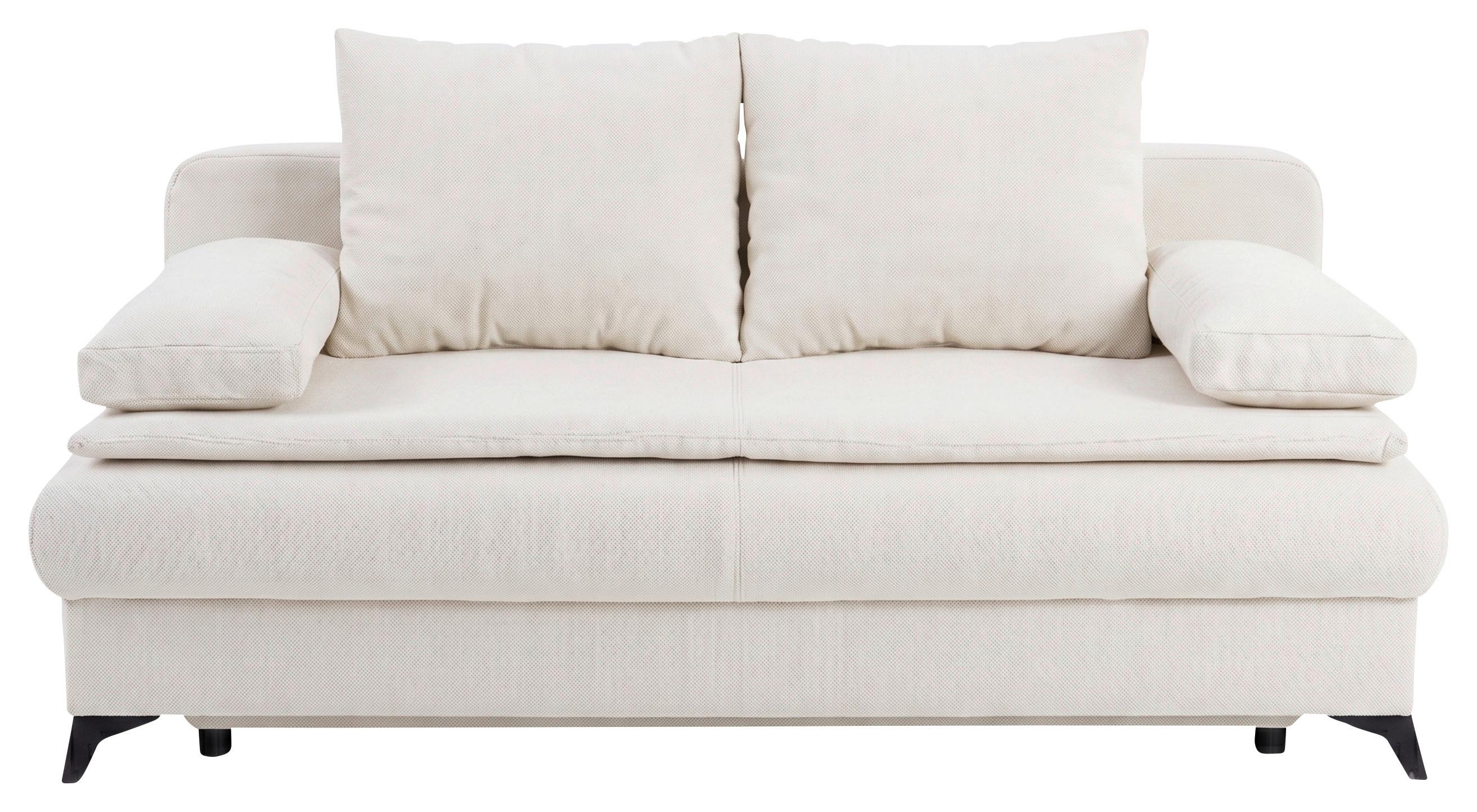 Rozkladacia pohovka KEN, krémová - čierna/krémová, Konventionell, kompozitné drevo/textil (209/105cm) - Based