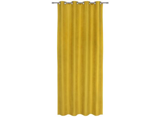 Záves S Krúžkami Nizza - žltá, Konvenčný, textil (140/245cm) - Mömax modern living Záves S Krúžkami Nizza - žltá, Konvenčný, textil (140/245cm) - Mömax modern living