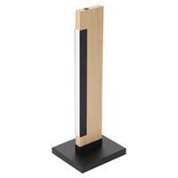 LED-Tischleuchte 99295*camacho - Schwarz/Braun, Natur, Holz/Kunststoff (15/13/40,5cm) - Eglo