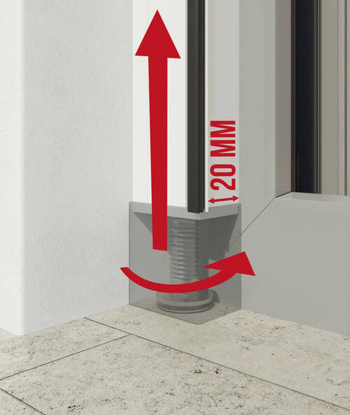 Montagerahmen Türen 125x245 cm Weiß - Weiß, Basics, Metall (125/245cm)