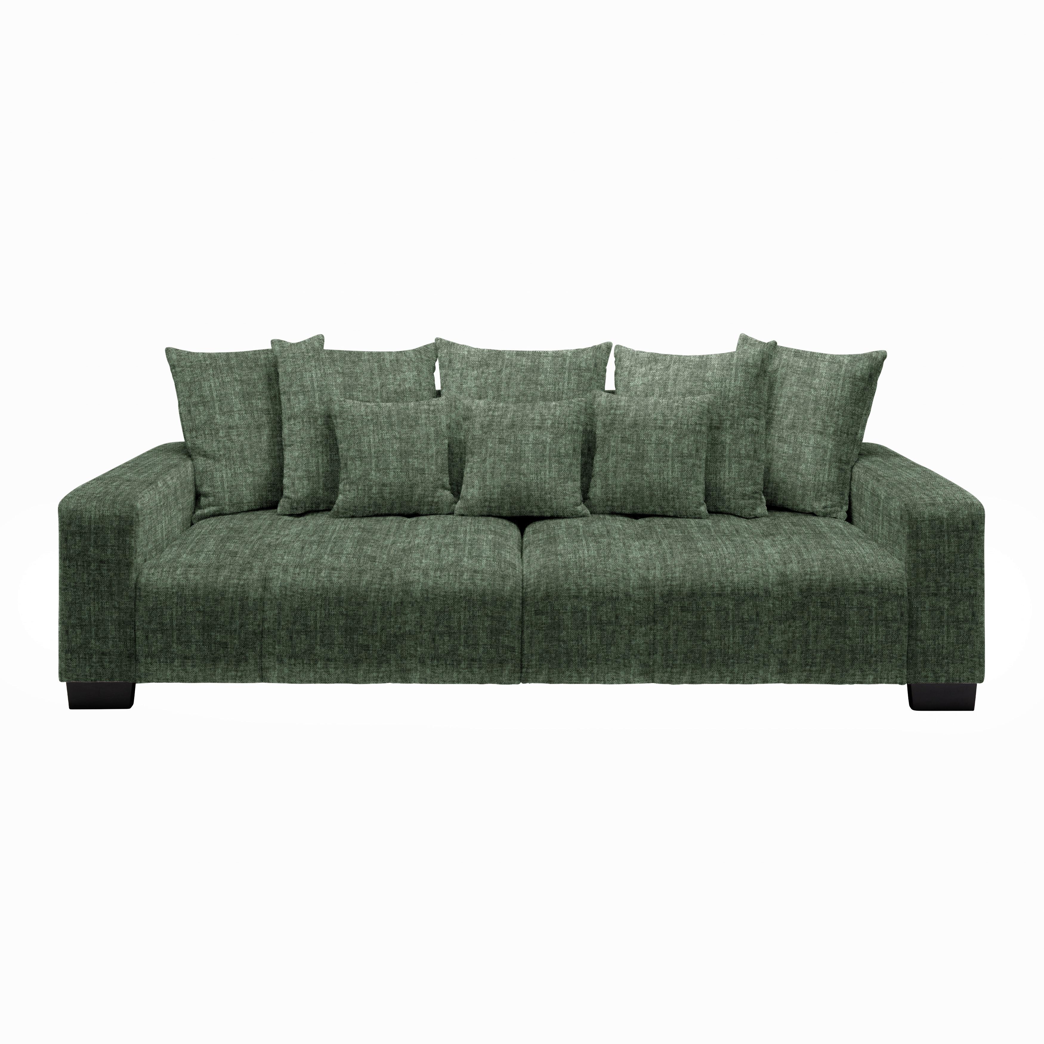 Velká pohovka MATTEO, tmavě zelená tkanina VOGUE - černá/tmavě zelená, Moderní, dřevo (246/93/124cm)