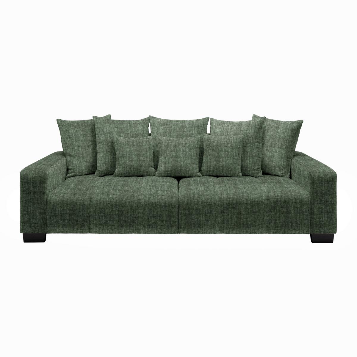 Velká pohovka MATTEO, tmavě zelená tkanina VOGUE - černá/tmavě zelená, Moderní, dřevo (246/93/124cm)