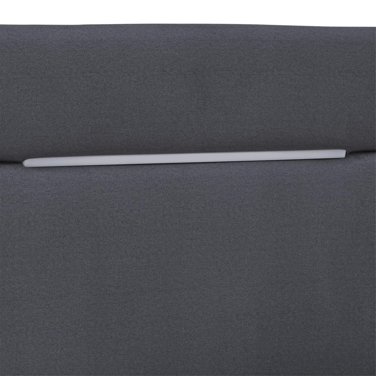 Boxspringbett mit Topper & Bettkasten 140x200 cm Tommy - Graphitfarben, MODERN, Holzwerkstoff/Textil (140/200cm)