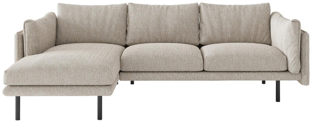 Ecksofa Salama - Champagner/Beige, Design, Textil (160/268/100cm) - Livetastic