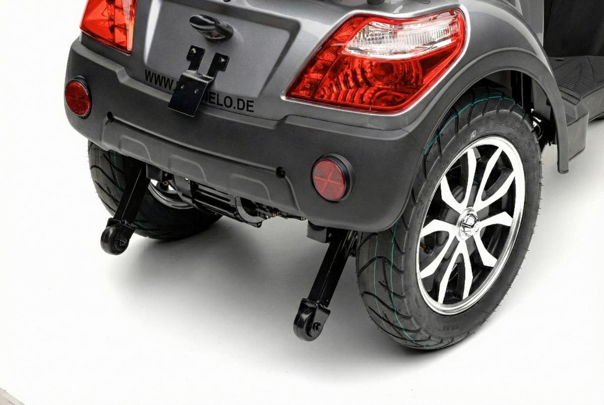 E-Seniorenmobil YOGI-IQL Lithium-Akku, 3-Rad, 1000W - Grau, Basics, Kunststoff/Metall (152/67/102cm)