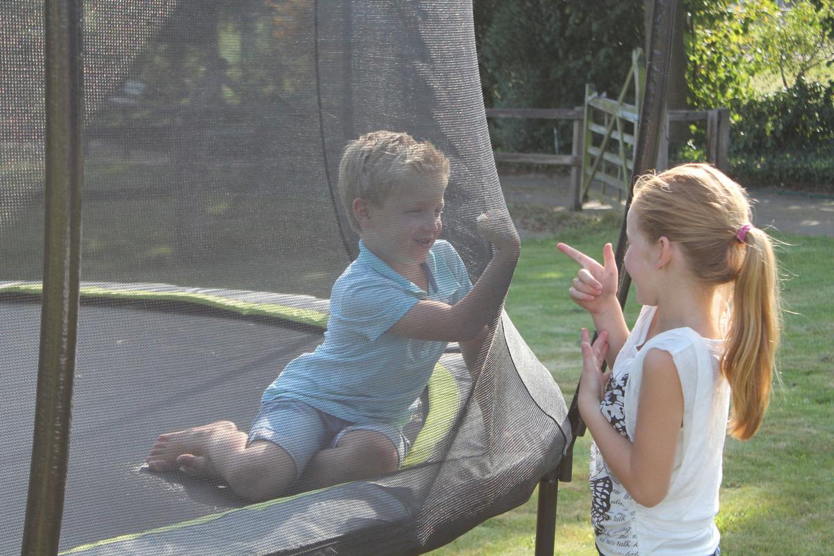 Trampolin Ø 427 cm Mit Sicherheitsnetz Exit Silhouete - Schwarz, KONVENTIONELL, Kunststoff/Metall (427/269cm) - EXIT Toys