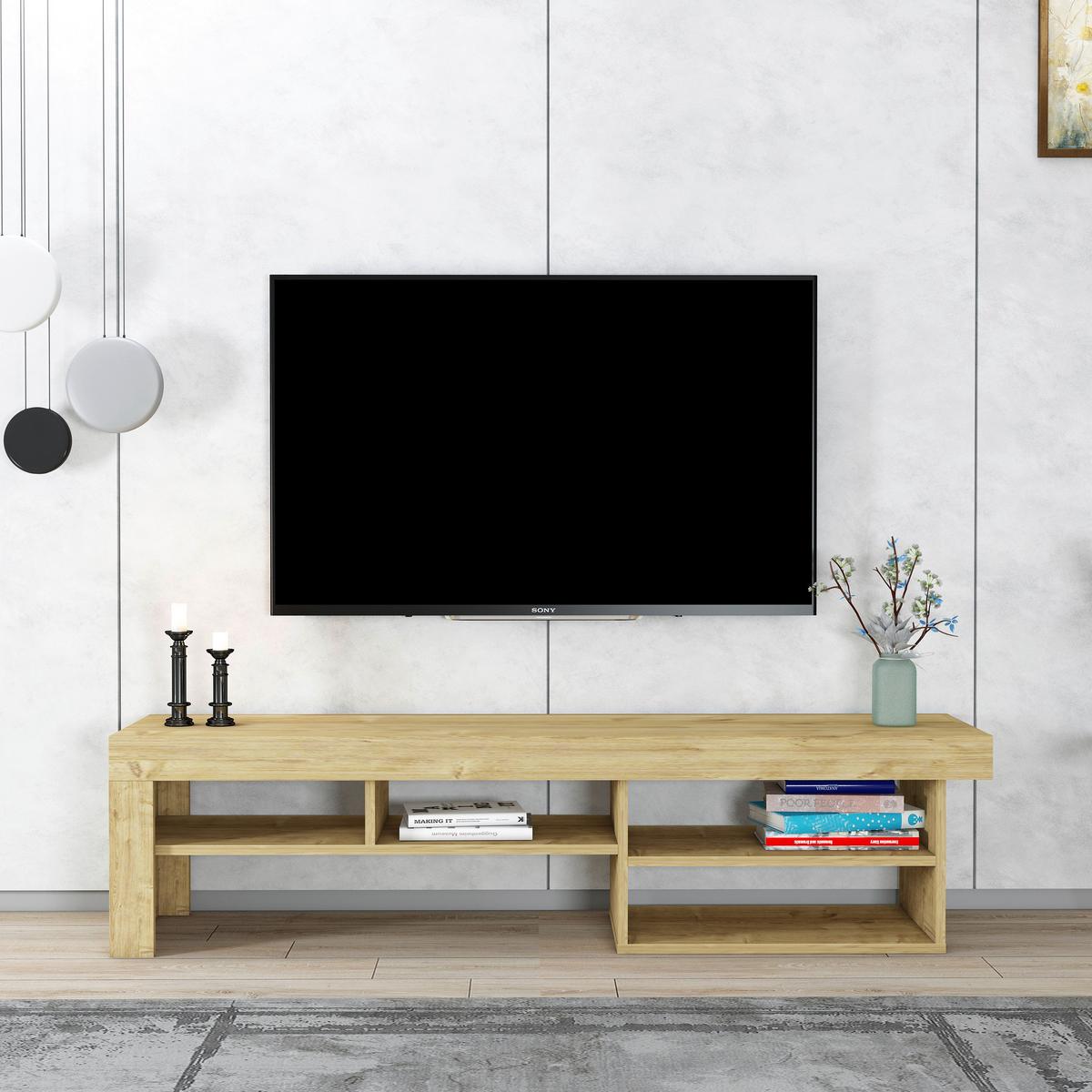 Tv-lowboard Hestia B: 160 Cm Eiche Dekor - Eichefarben, Design, Holzwerkstoff (160/40/38cm) - MID.YOU