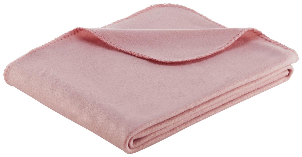 FLEECOVÁ DEKA Bea, 130/160 cm - růžová, textil (130/160cm) - Modern Living