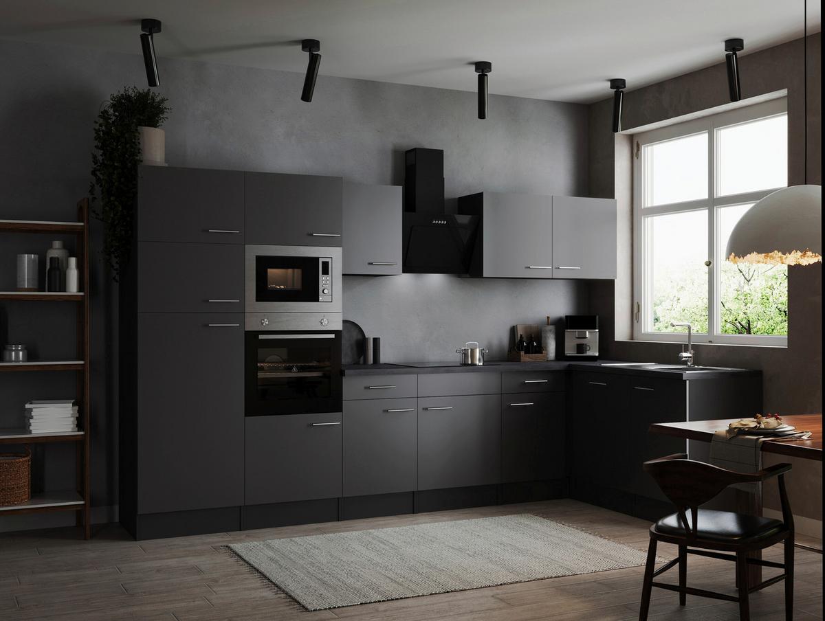 Eckküche Oliver Grau S: 340x172 Cm - Grau, Design, Holzwerkstoff (340/172cm) - Respekta