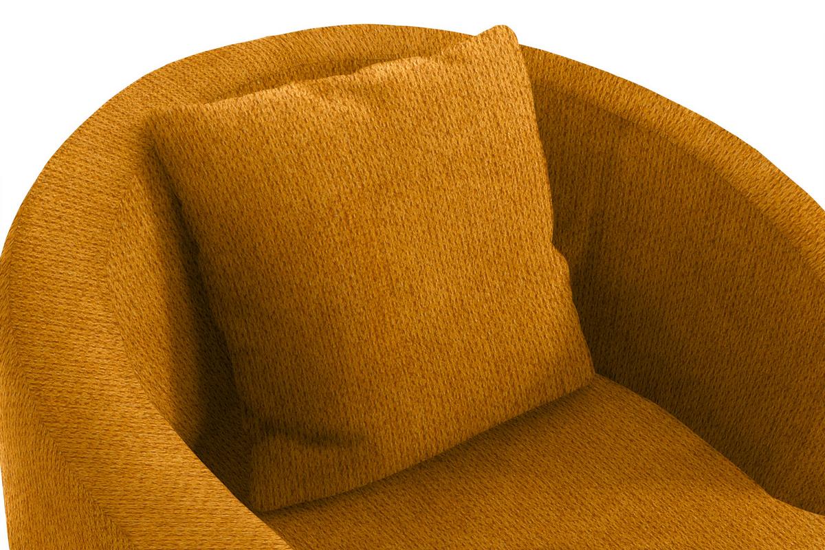 Polstersessel Pina Gelb Chenille - Gelb/Schwarz, Design, Textil (81/74/81cm) - Livetastic
