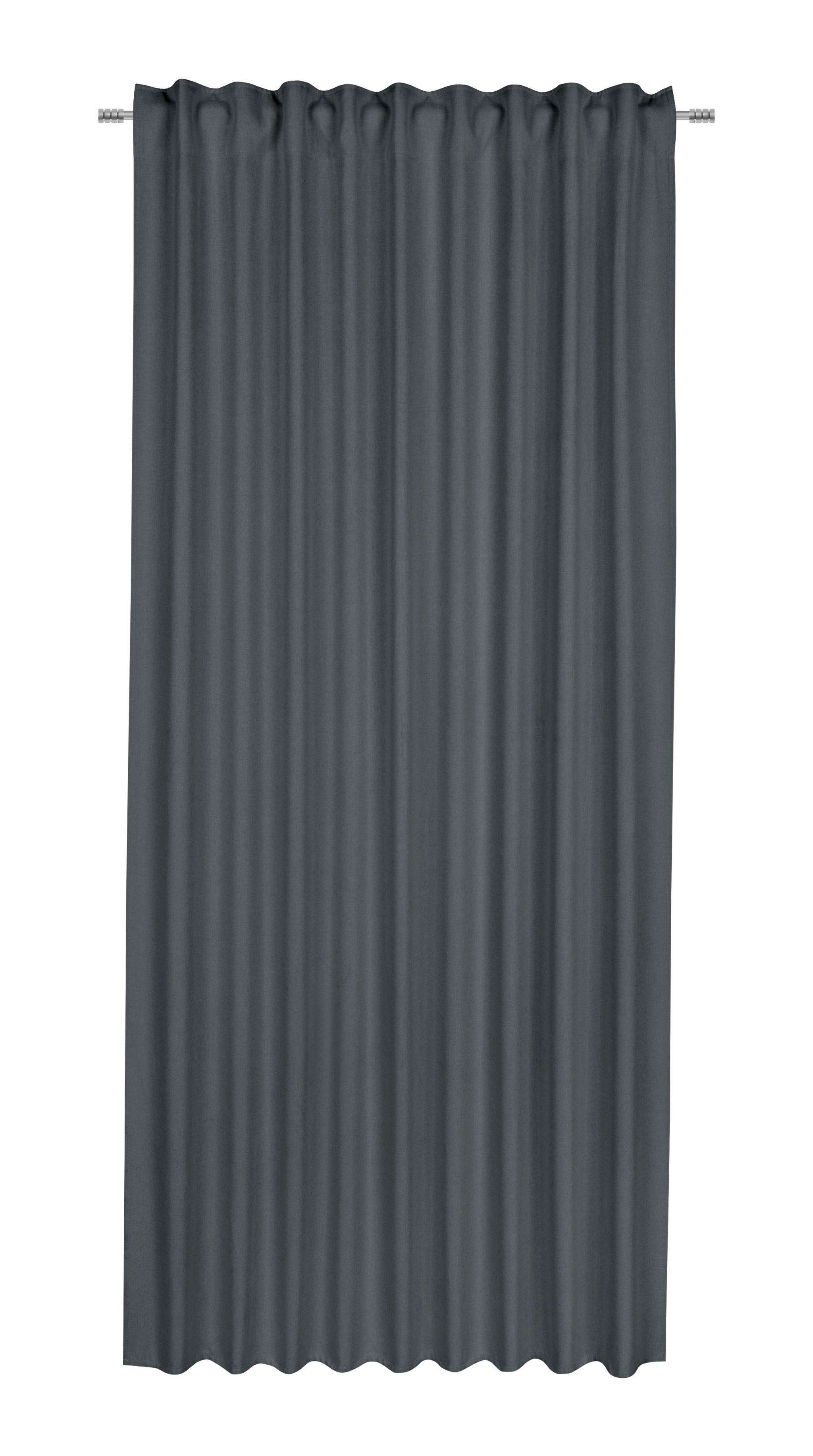 HOTOVÝ ZÁVĚS ULRICH 145CM - antracitová, Moderní, textil (135/145cm) - Modern Living