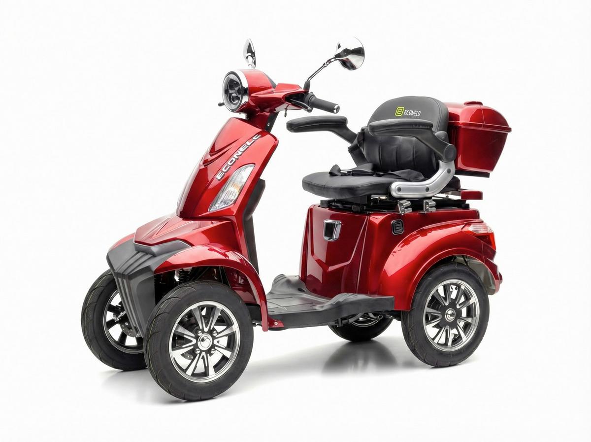 E-Seniorenmobil MAXXI 4.0 Lithium Akku, 1000W, 25 km/H - Bordeaux, Basics, Metall (165/80/110cm)