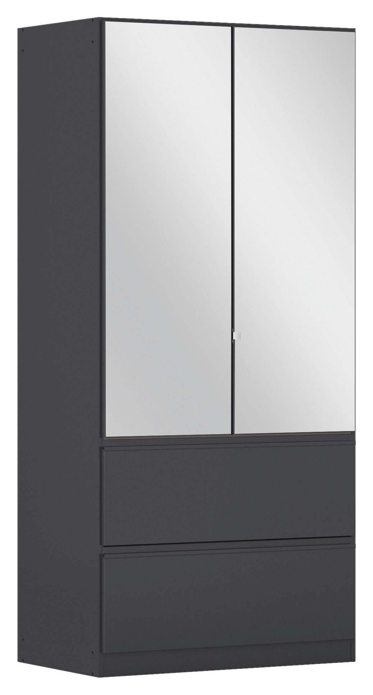 Drehtürenschrank Costa Grau B: 91 cm - Grau, MODERN, Holzwerkstoff (91/197/54cm) - Rauch Möbel