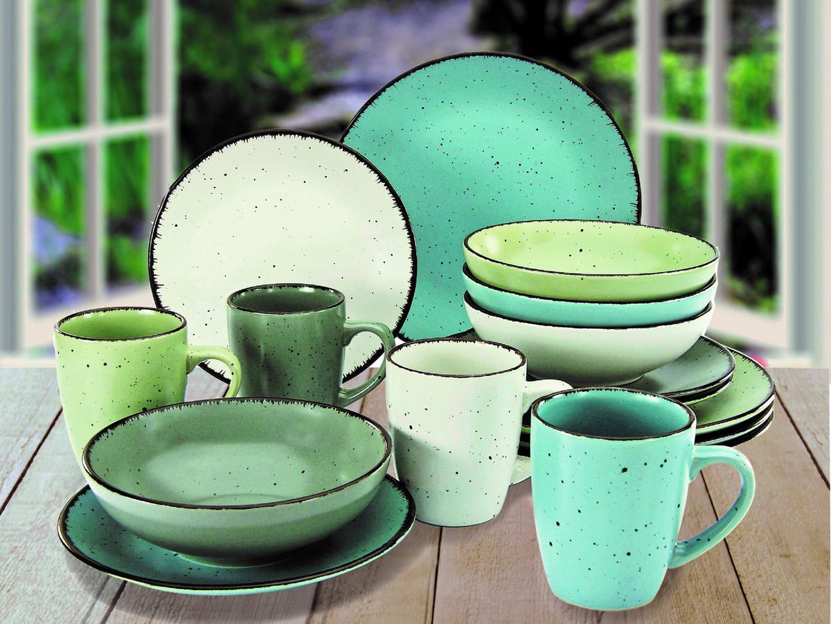 KOMBINOVANÝ SERVIS ručne maľovaný 16- dielny - viacfarebná, Konventionell, keramika - Creatable