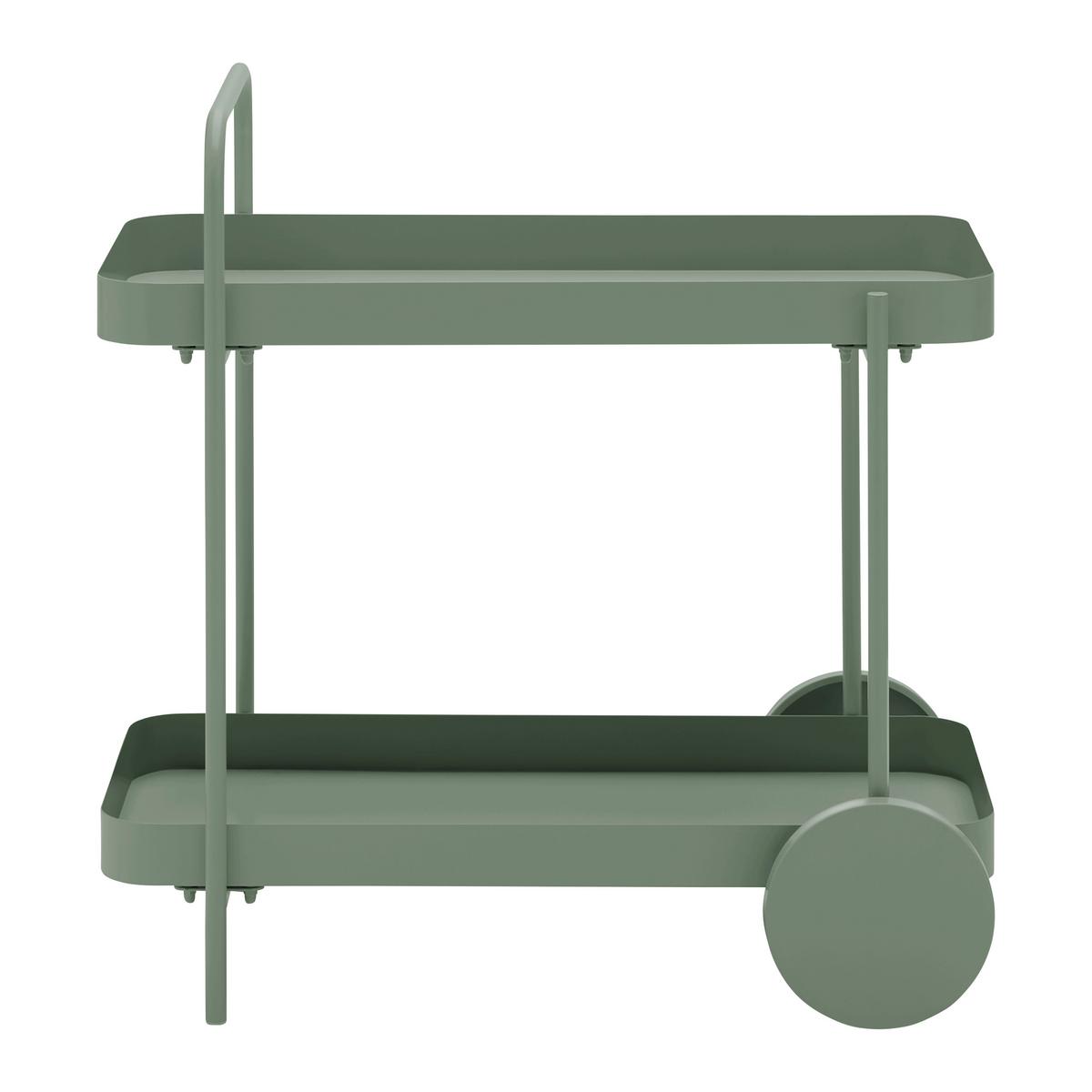 SERVÍROVACÍ VOZÍK DESINO -EXKLUSIV- - zelená, Moderní, kov (70/70/43cm) - Mömax