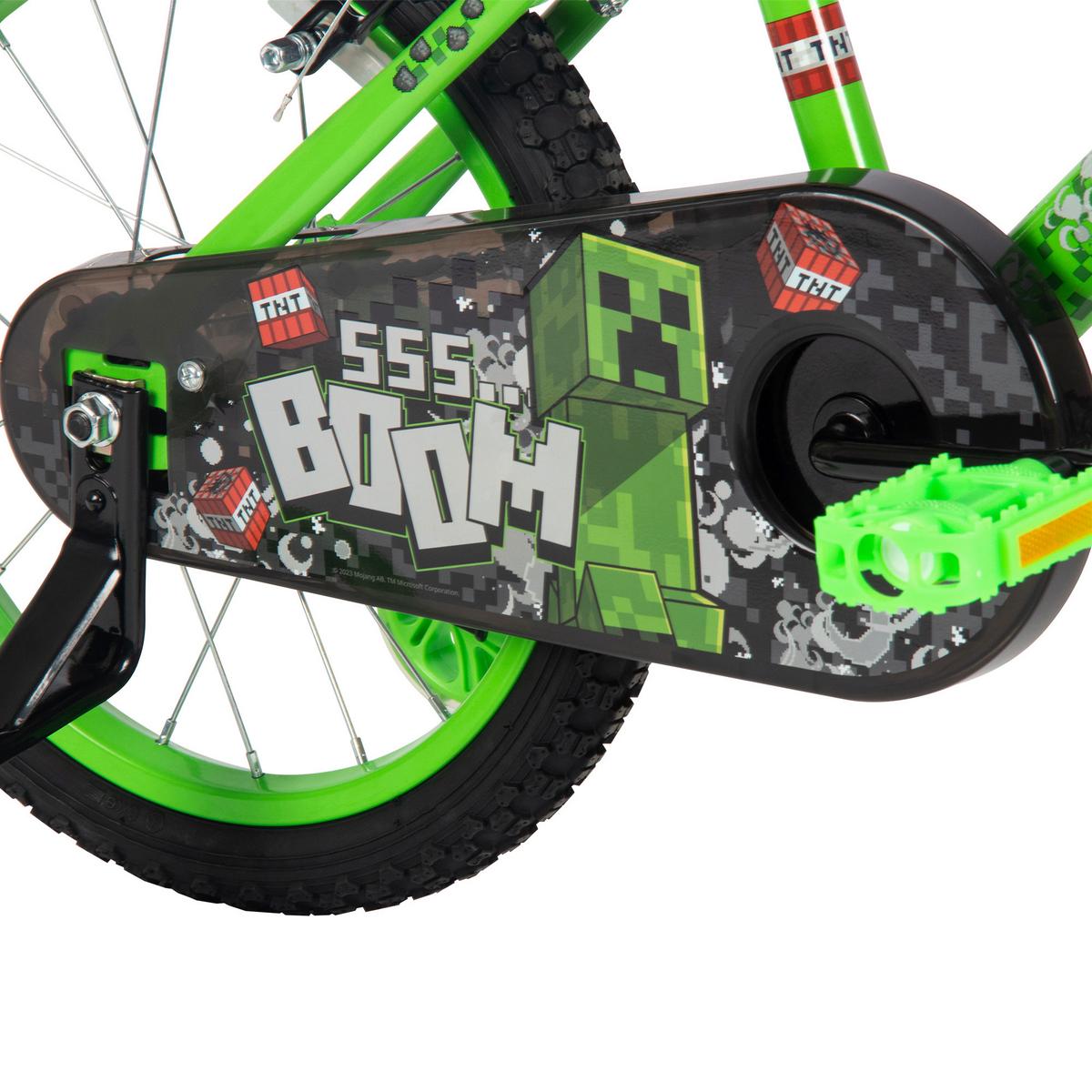 Kinderfahrrad Minecraft Grün, 16 Zoll - Grün, Basics, Metall (50/66/101cm)