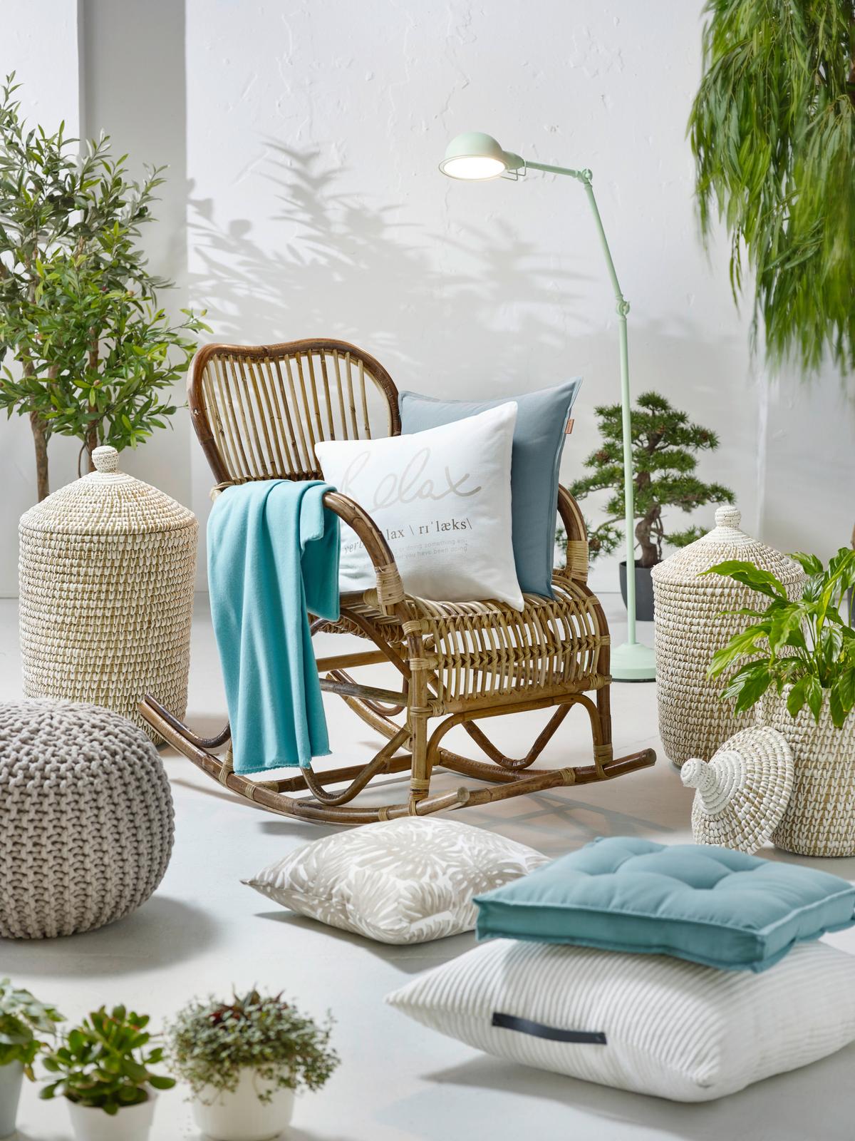 KOŠ LAUREN - S - bílá, Romantický / Rustikální, plast/přírodní materiály (26/44cm) - Zandiara