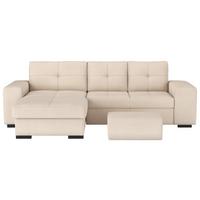 Eckschlafsofa Mattina Naturfarben S: 156x268 Cm - Schwarz/Naturfarben, MODERN, Textil (156/268cm) - MID.YOU