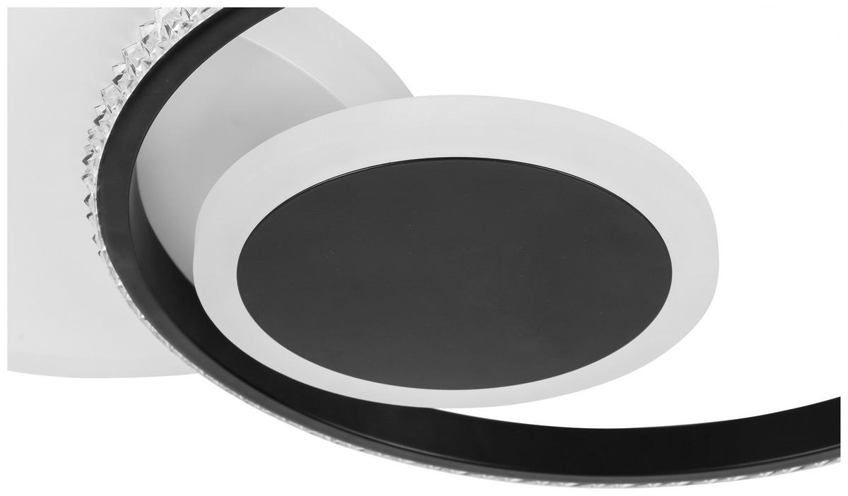 Stropní svítidlo Rulm, D/Š: 45/32cm,čier.bílá - bílá/černá, Moderní, kov/plast (45/32/6,5cm) - Modern Living