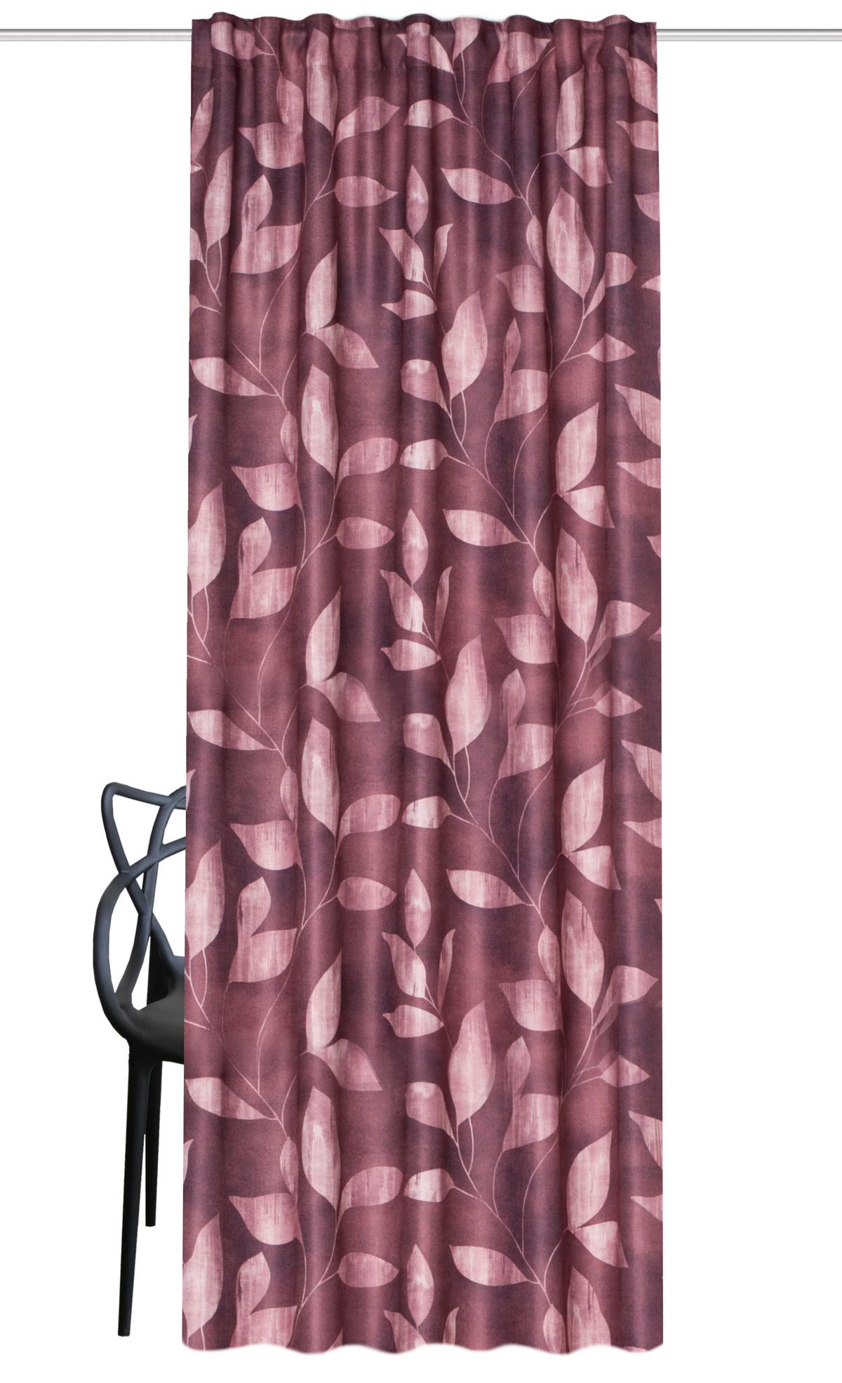 Fertigvorhang Ateka - Bordeaux, Natur, Textil (135/245cm)