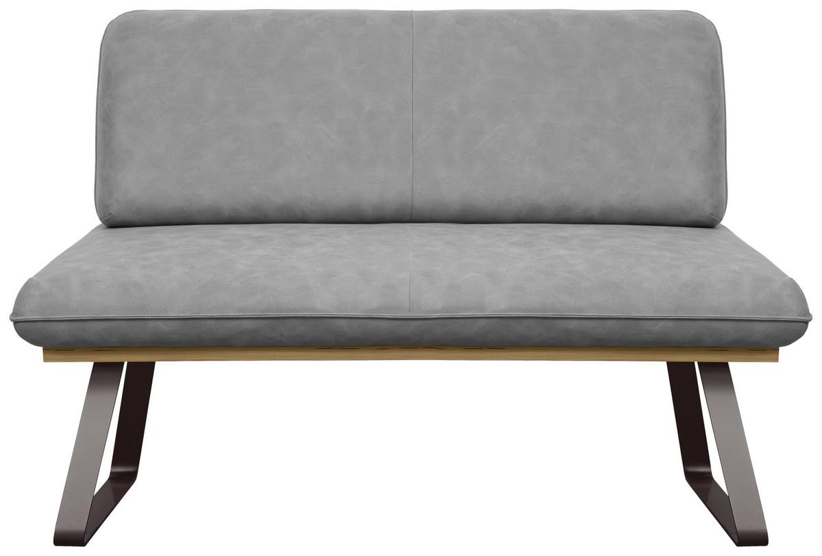 Sitzbank Jannes Webstoff grau, B: 160cm - Schwarz/Grau, MODERN, Holzwerkstoff/Textil (160/48/90cm)