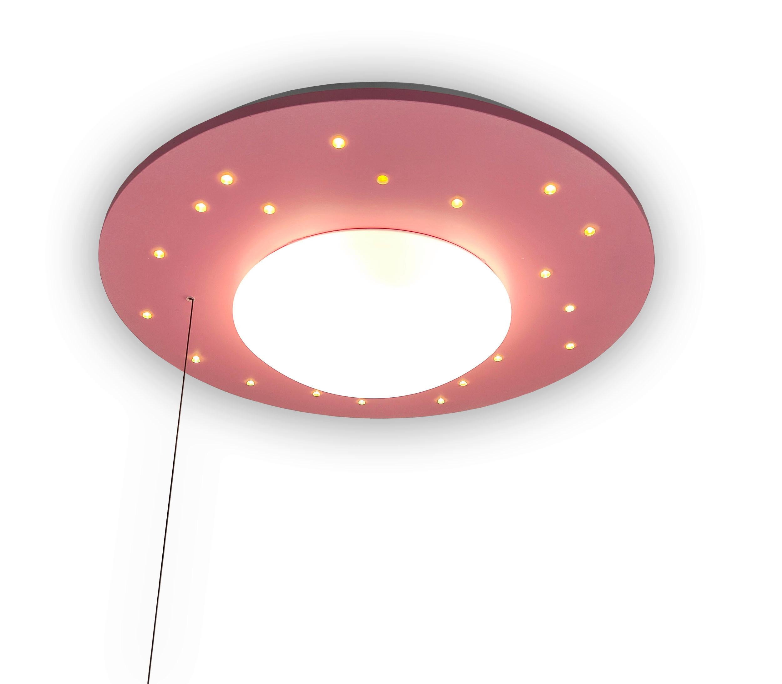Kinderdeckenleuchte 7007 - Starlight Patellrosé - Rosa/Weiß, Basics, Holzwerkstoff/Kunststoff (54/11cm) - Niermann