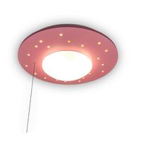 Kinderdeckenleuchte 7007 - Starlight Patellrosé - Rosa/Weiß, Basics, Holzwerkstoff/Kunststoff (54/11cm) - Niermann