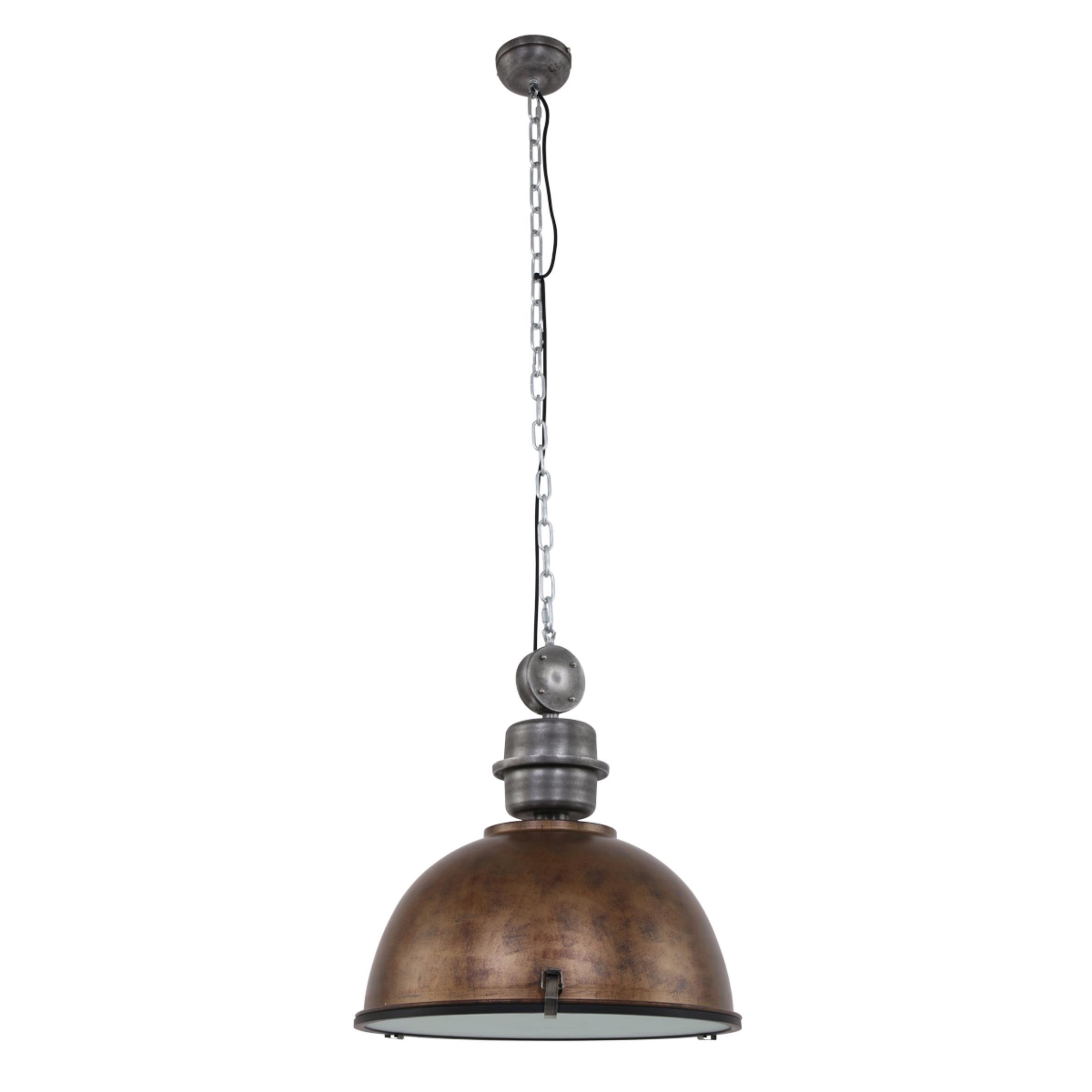 Pendelleuchte Bikkel - Braun, Trend, Glas/Metall (52/153/52cm)