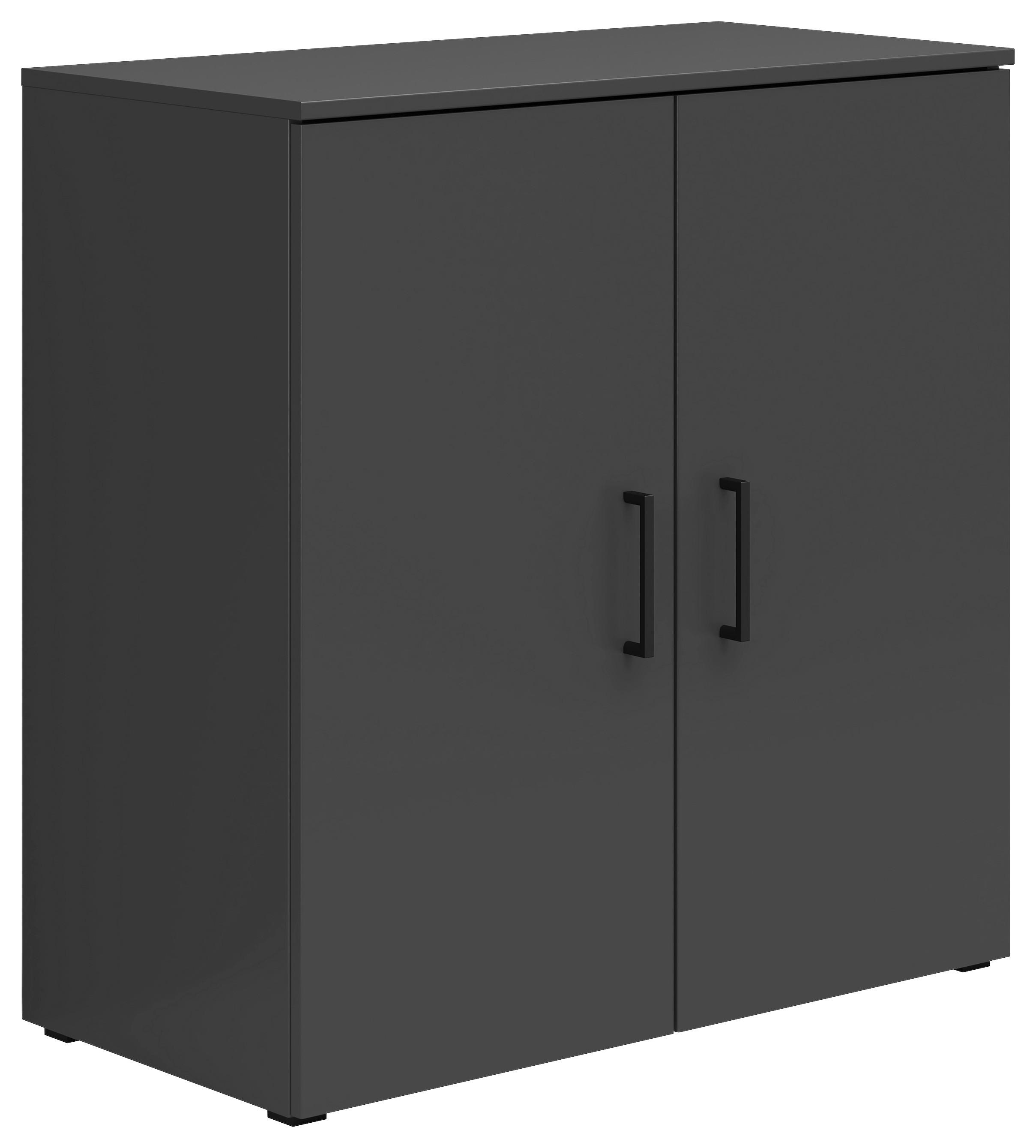 Komoda MULTISTAURAUM š: 80 cm - barvy grafitu/antracitová, Moderní, kompozitní dřevo/plast (80/83/40cm)