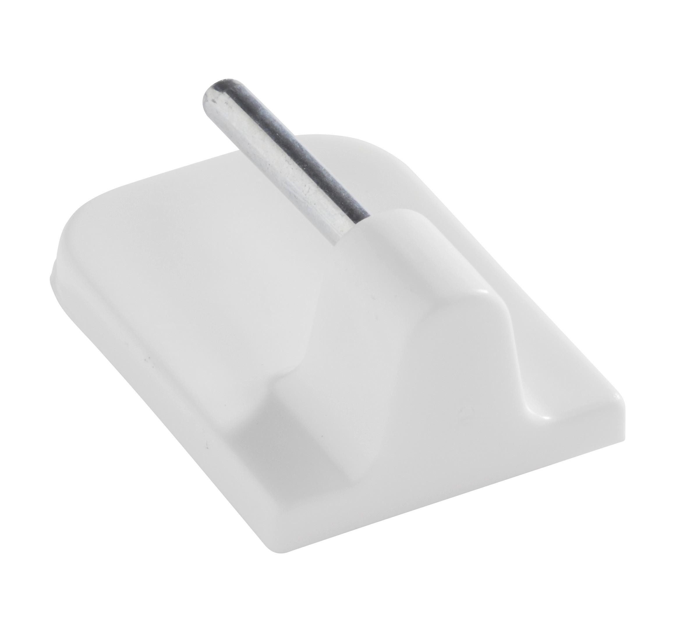 Samolepiaci Háčik Kurt - biela, plast (1/2.3cm) - Modern Living