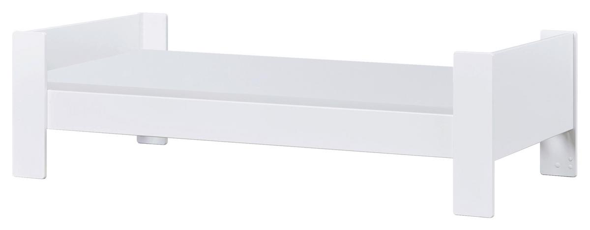 Kinder-/Juniorbett Pure Weiß, Lf: 90x200 cm - Weiß/Naturfarben, MODERN, Holz/Holzwerkstoff (90/200cm) - MID.YOU