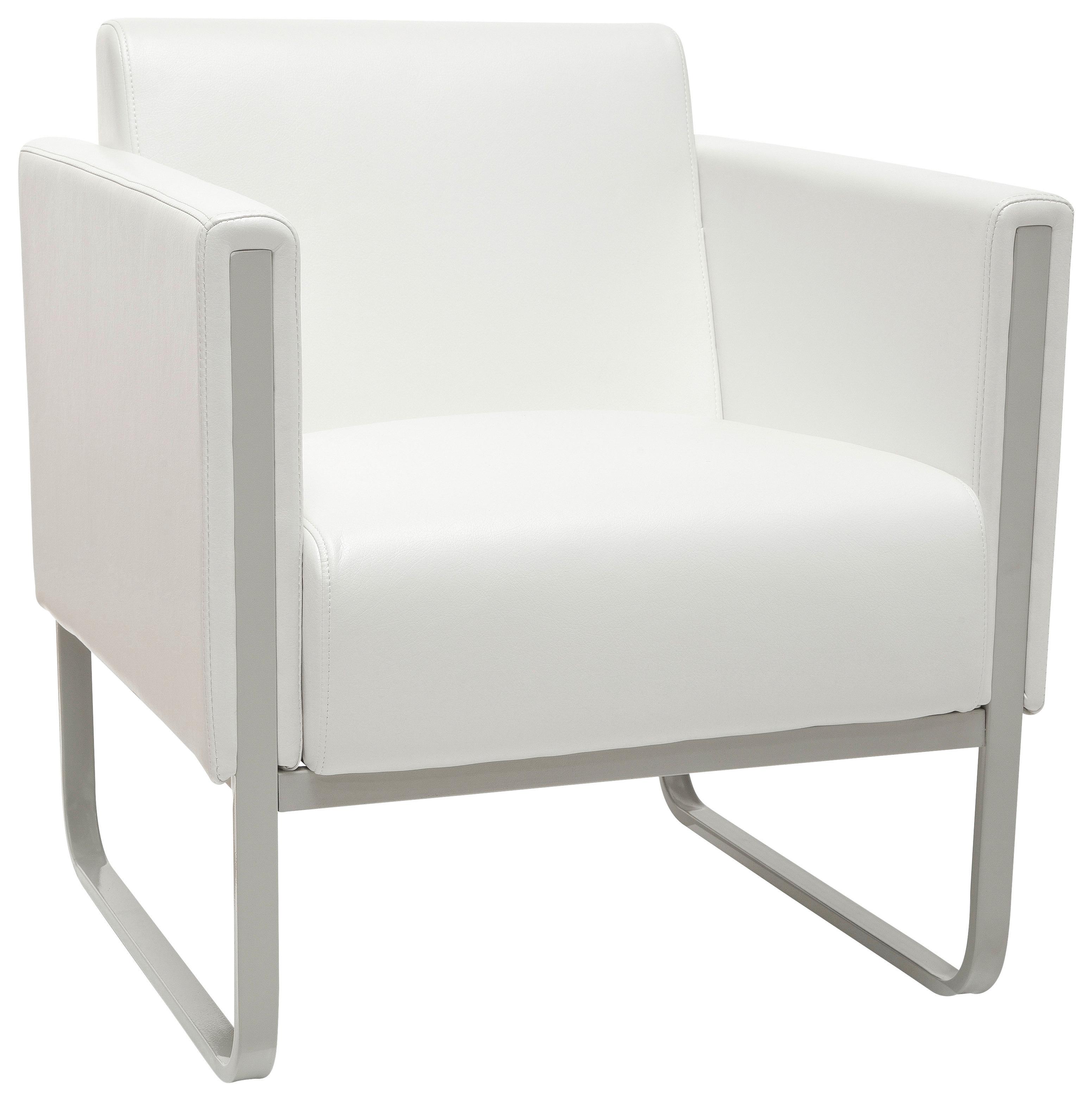 Sessel Aruba Weiß - Hellgrau/Weiß, MODERN, Textil (67/78/71cm) - MID.YOU