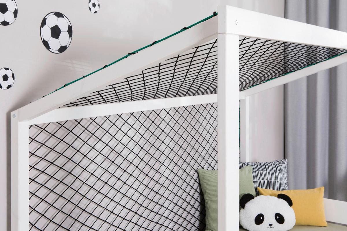 Bodenbett mit Rollrost 90x200 cm Weiß - Weiß/Naturfarben, MODERN, Holz (90/200cm) - MID.YOU