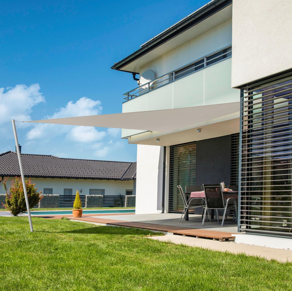 Sonnensegel Dreieckig 3x3x3 m - Creme, Basics, Kunststoff (300/300/300cm)