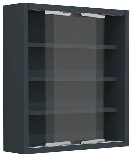 Hängevitrine Agisa S B: 37 cm Anthrazit - Anthrazit, MODERN, Glas/Holzwerkstoff (37/40/10cm) - MID.YOU