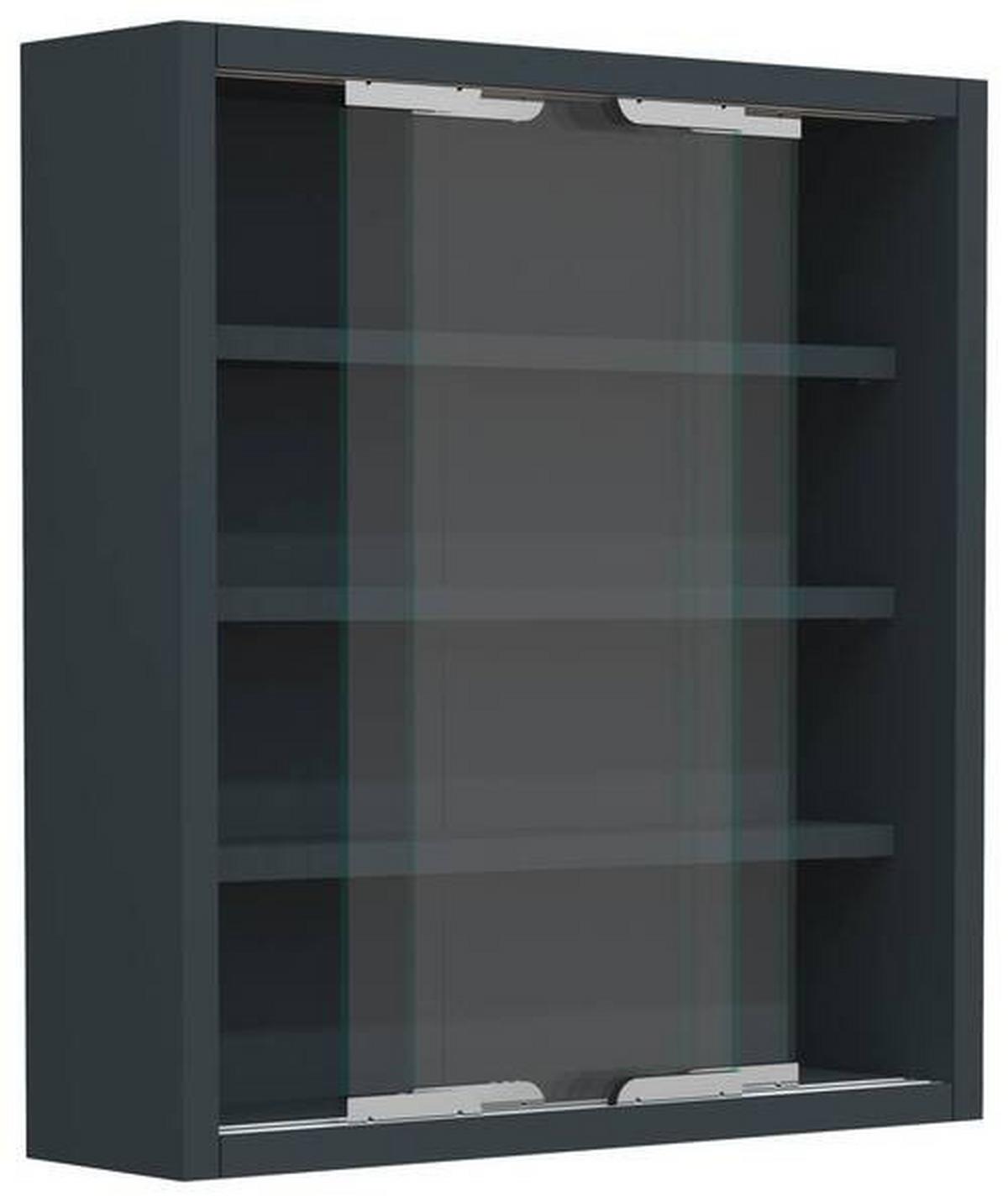 Hängevitrine Agisa S B: 37 cm Anthrazit - Anthrazit, MODERN, Glas/Holzwerkstoff (37/40/10cm) - MID.YOU