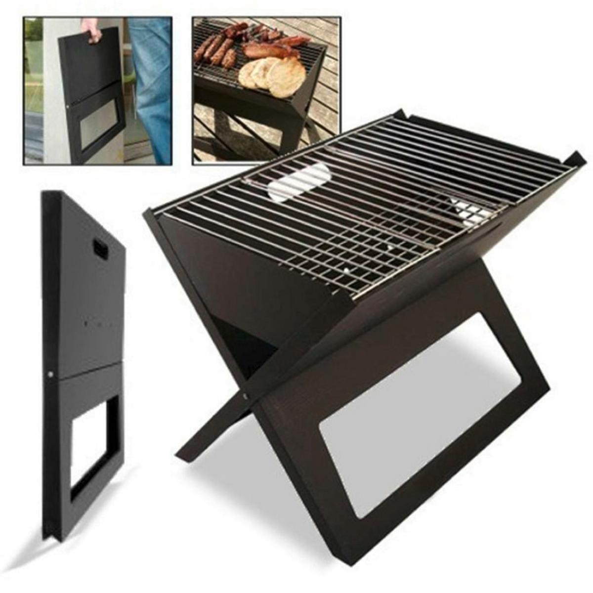 Grillező Hordozható Hordozható Grillező - fekete, Basics, fém