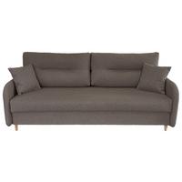 Schlafsofa Mit Bettkasten Vero Taupe B: 206 Cm - Taupe/Schwarz, Design, Textil (206/88/93cm) - MID.YOU