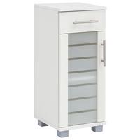 Unterschrank Niko Weiß B: 30,3cm - Silberfarben/Weiß, MODERN, Glas/Holzwerkstoff (30,3/75,3/32,6cm) - MID.YOU