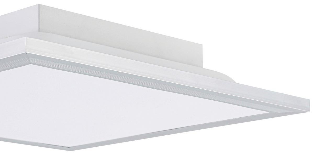 LED-Deckenleuchte Severin - Silberfarben/Weiß, MODERN, Kunststoff/Metall (30/30/5,5cm) - Luca Bessoni