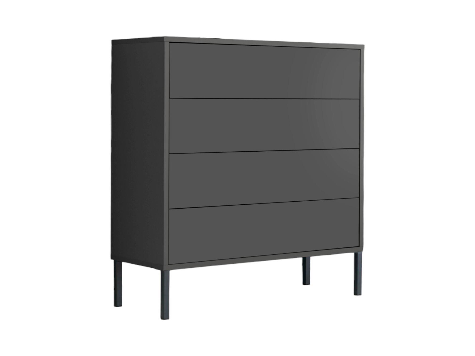 Kommode 79 cm Mailand Typ 3 + Mf, Anthrazit - Anthrazit, MODERN, Holzwerkstoff (79/86/33cm) - MID.YOU