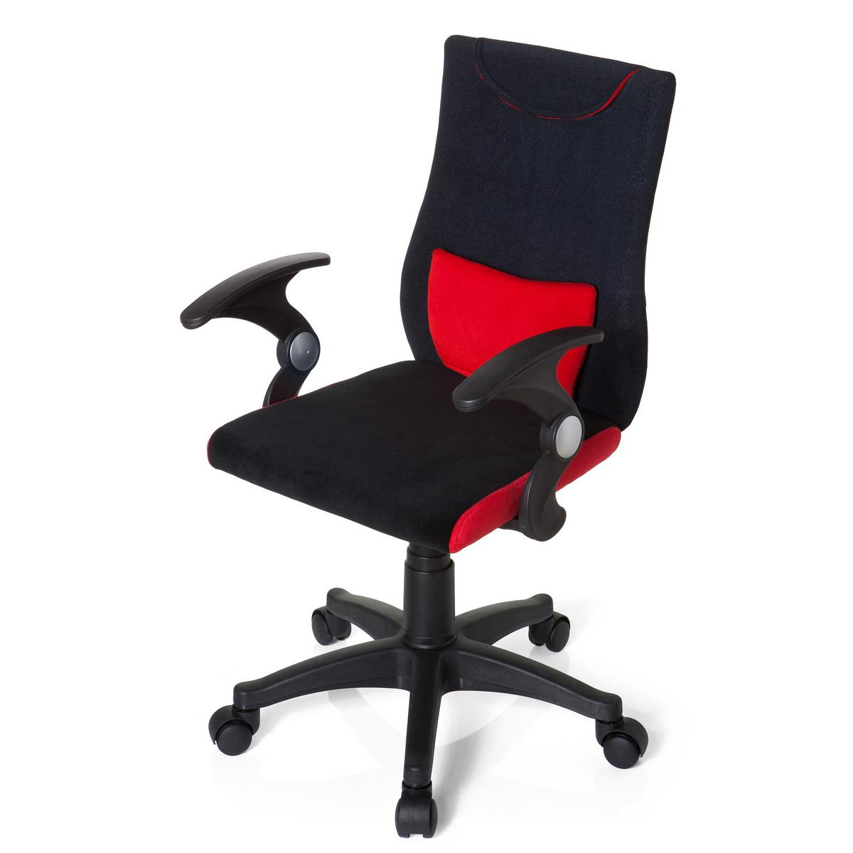 Jugenddrehstuhl Kiddy Pro Al Rot/Schwarz - Rot/Schwarz, Basics, Kunststoff (50/87-97/40cm) - MID.YOU