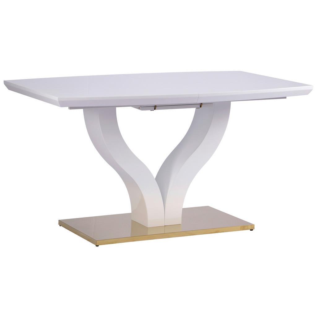 Ausziehtisch Jade 140 Az 140-180x76x90 cm Weiß Hg