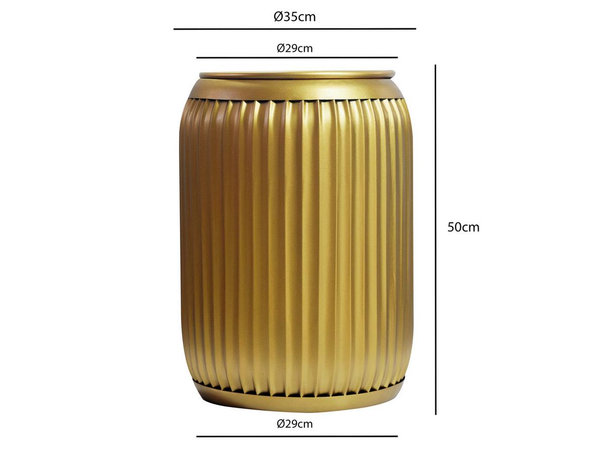 BEISTELLTISCH Goldfarben B: 35cm - Goldfarben, Design, Metall (35/35/50cm) - Livetastic