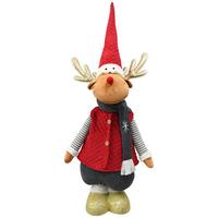Dekorační sob SASCHA teleskopické nohy: 140-185 cm - šedá/bílá, kov/textil (50/140-185/32cm) - Mömax