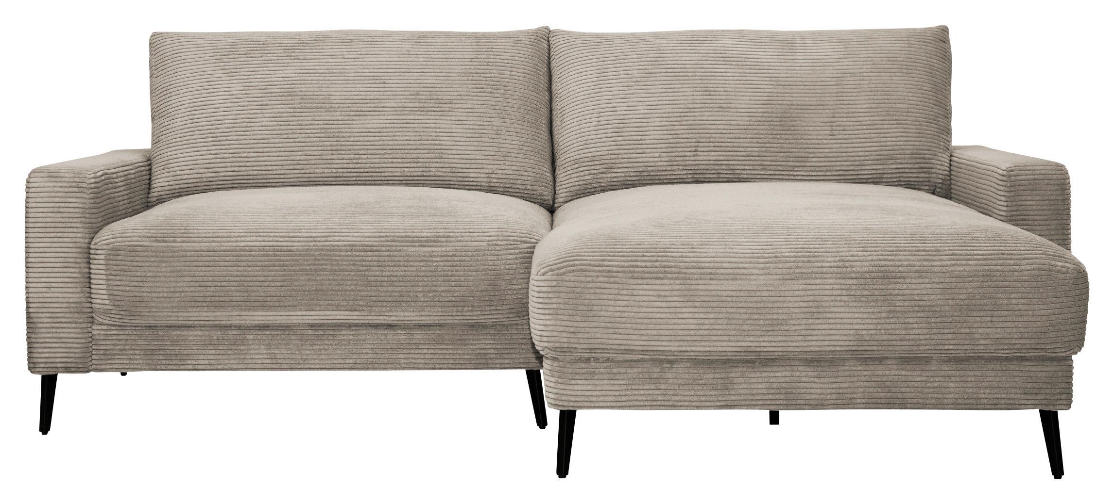 Univerzálna sedačka CORA, sivobéžový menčester - čierna/sivobéžová, Modern, kov/drevo (223/86/161cm) - Mömax