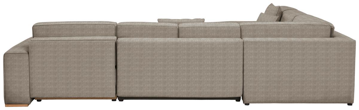 Wohnlandschaft Vouge U: 283x371x208 Cm - Taupe/Buchefarben, KONVENTIONELL, Textil (283/371/208cm) - Livetastic