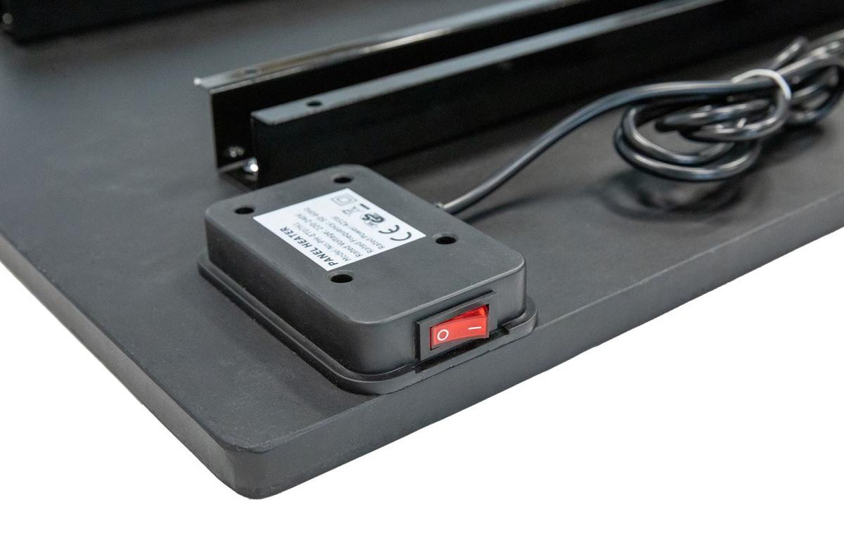 Infrarot Heizung 425 W Schwarz 60x60 Cm - Schwarz, Basics, Kunststoff (60/60/1,8cm)
