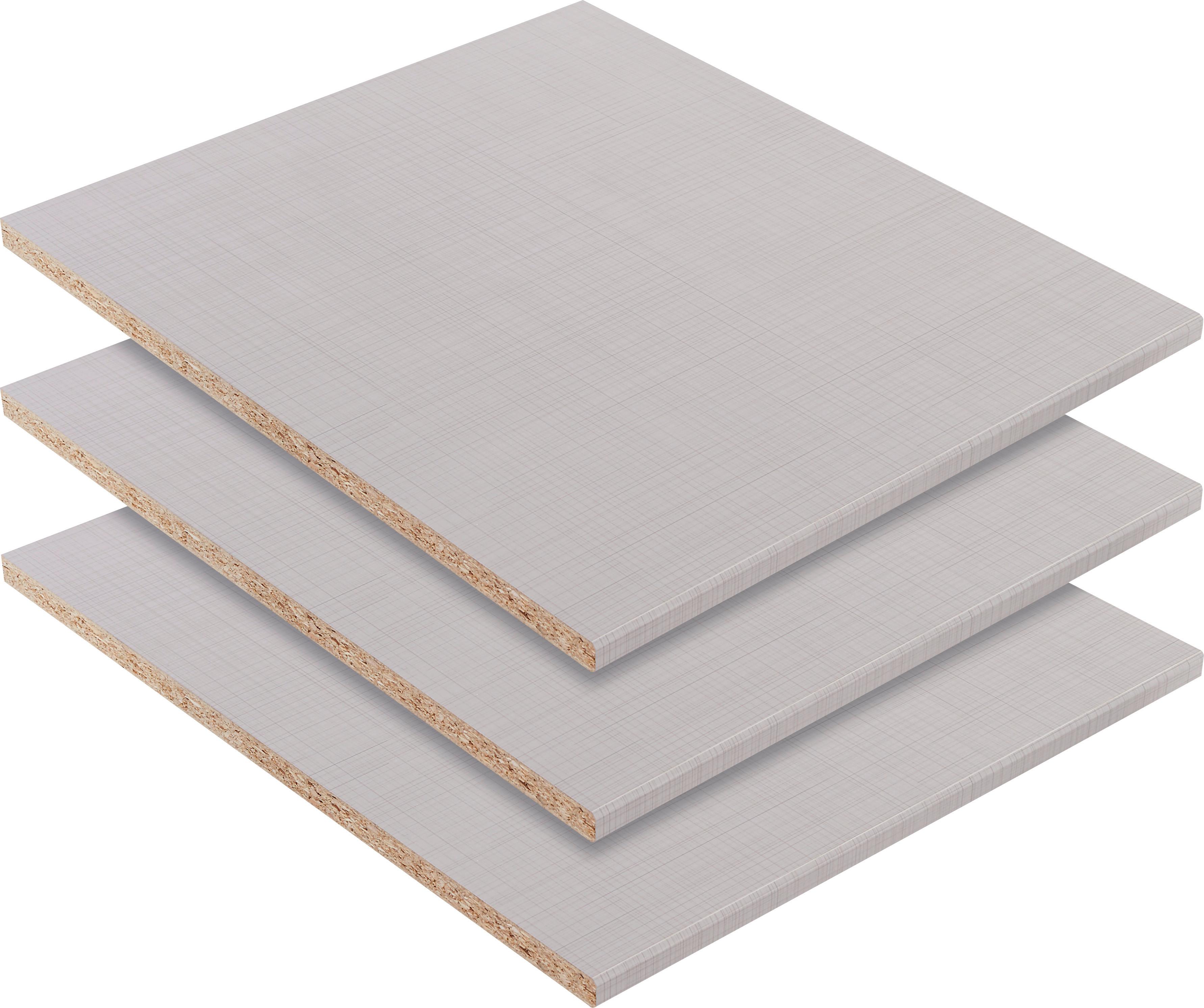 Einlegeböden Katrin 3er-Set Bxt 43x50 cm - Grau, Holzwerkstoff (43/2/50cm)