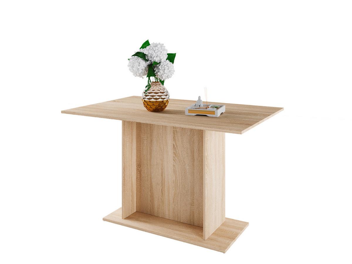 Étkezőasztal Siela - Sonoma tölgy, Konventionell, faalapú anyag (120/74/80cm)